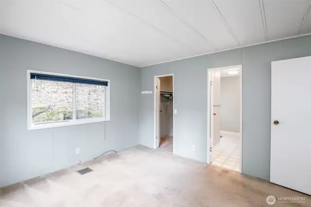 Primary bedroom, lg walk in closet
