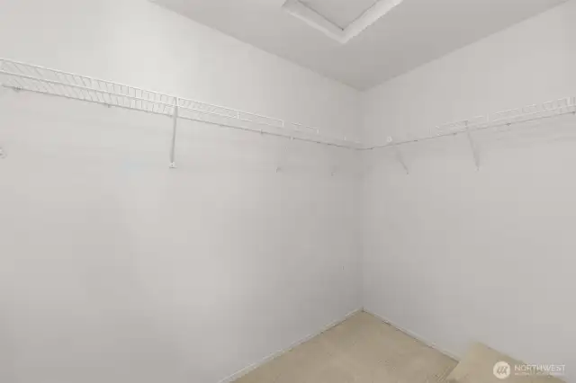 upstairs master bedroom with spacious walk in closer