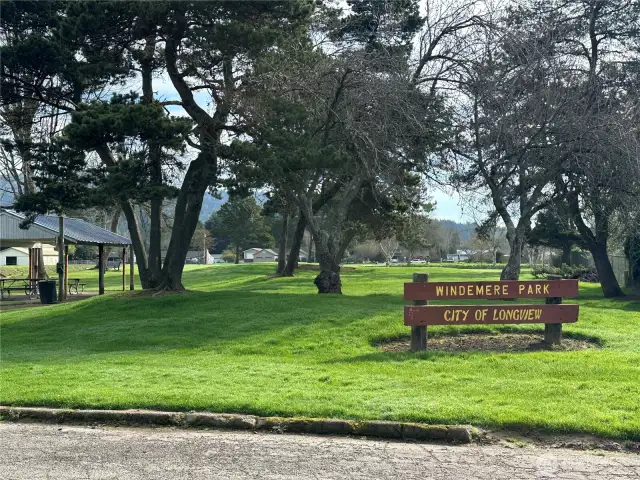 Local neighborhood Windermere Park has covered area, walking paths, & updated play equipment.