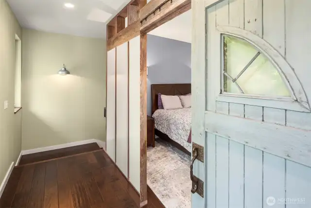 Door to the bedroom of the apartment