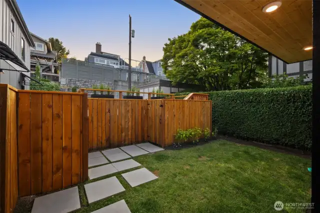 Another view of the backyard.