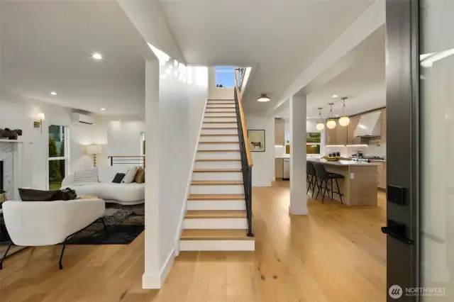 Main Floor Front Entry Staircase View