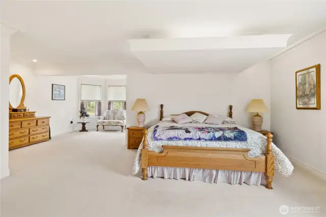 Primary bedroom with sitting area