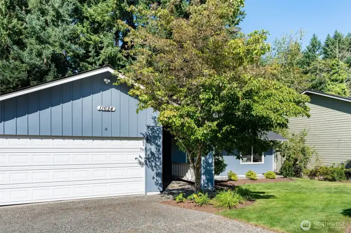 Driveway provides additional parking, as well as off-street parking.