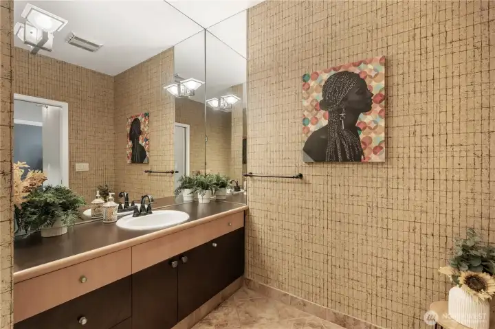 Primary bathroom and walk-in shower