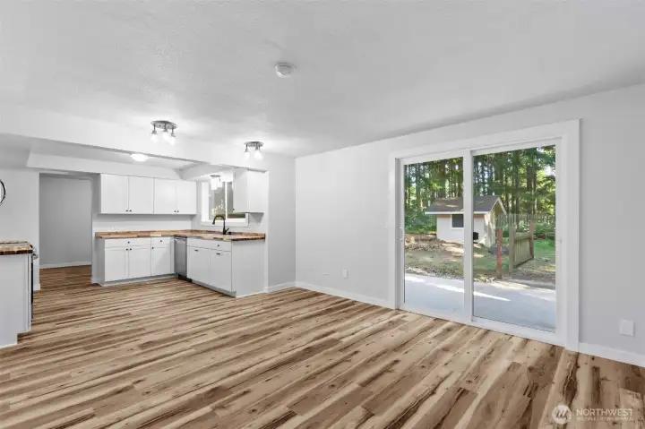 Family room off kitchen