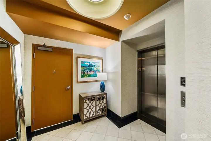 welcome home to a penthouse style arrival, elevator direct to your private foyer and door.