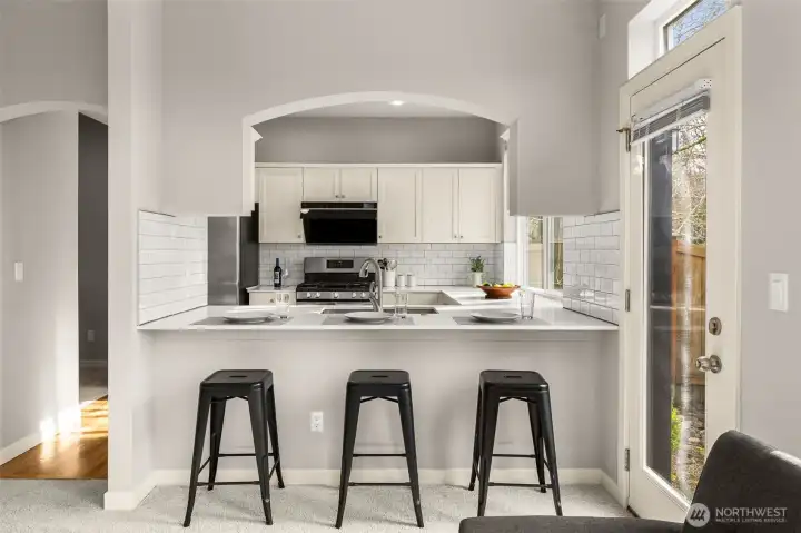 Designer tile backsplash