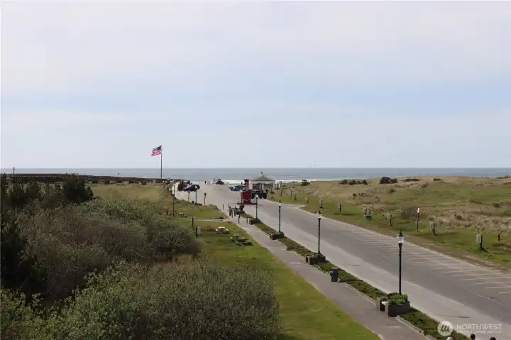 View of the Bolstad Beach Approach from the unit balcony
