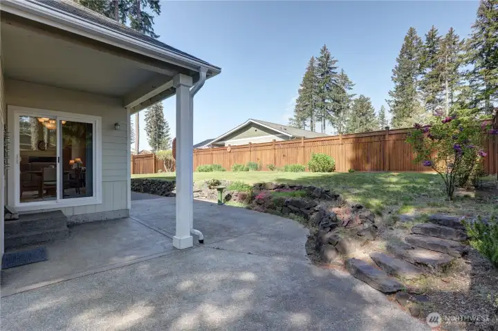 Expansive patio area