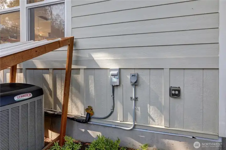 generator plug is wired into electric panel