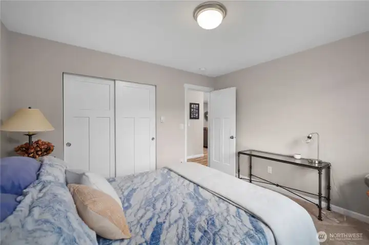 BR 2. Bright bedroom offering flexible space for guests, hobbies, or a convenient home office setup.