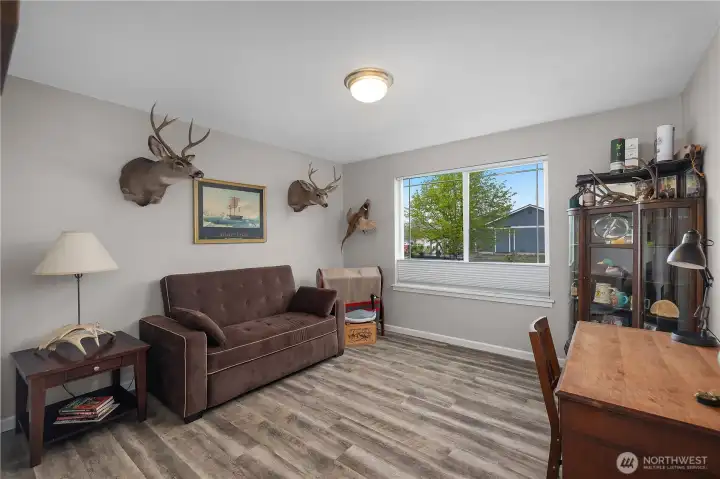 BR 3. Create a flexible office, guest room, or hobby space in this well-sized secondary bedroom.