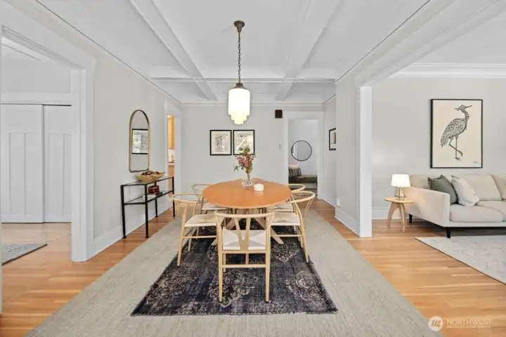 This is a lovely angle looking back towards the entryway.