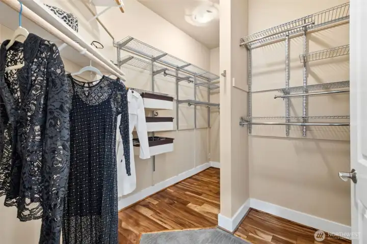 The walk-in closet is incredible!!