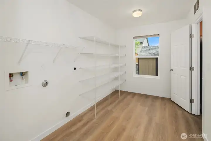 Giant Utility Room, Connections for your Washer and Dryer,