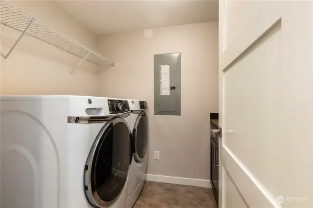 Laundry room with sink on the lower level