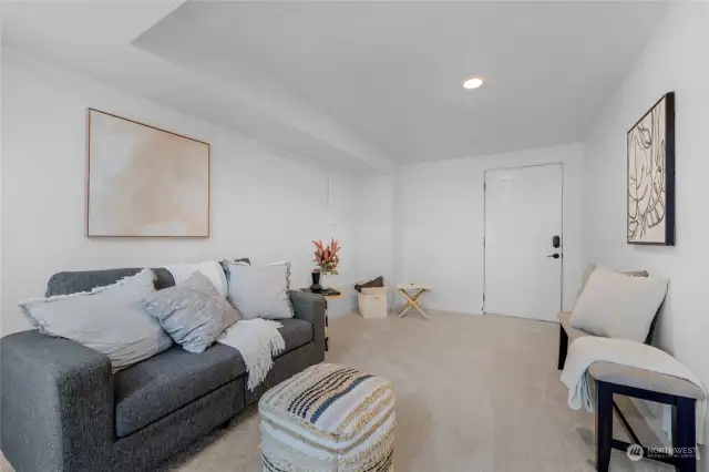 Downstairs living room off kitchen