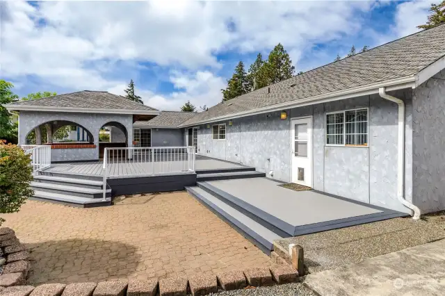 So much additional outdoor living space - an entertainer's paradise! Already wired for a hot tub (removed)