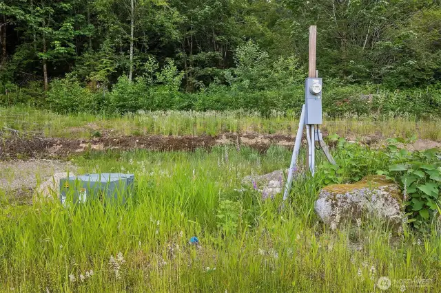 The property has an electric transformer installed.
