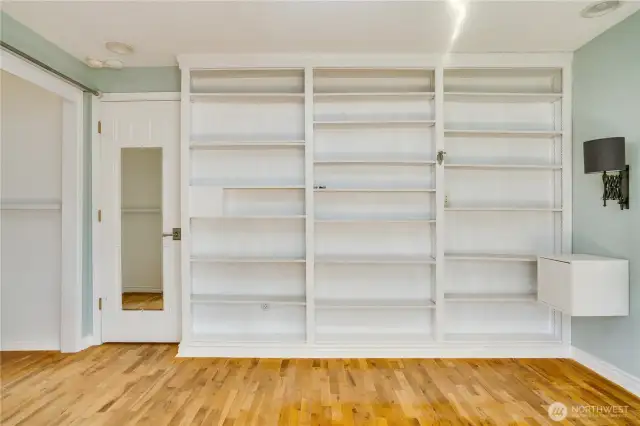 Built -ins in primary bedroom.