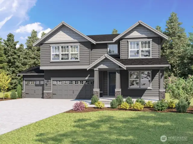 Photo rendering is representational. Actual home is under construction and finishes, elevation, and paint colors may vary. See site agent for details.