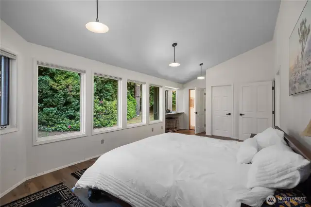 Wake up to the birds in the backyard.