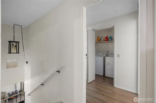 Come on upstairs... laundry - wash and dryer included.