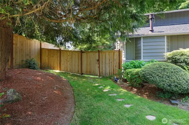 Front yard with a steppingstone path.
