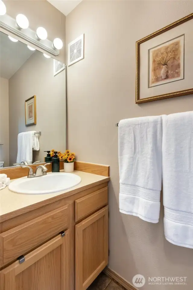 Downstairs powder room.