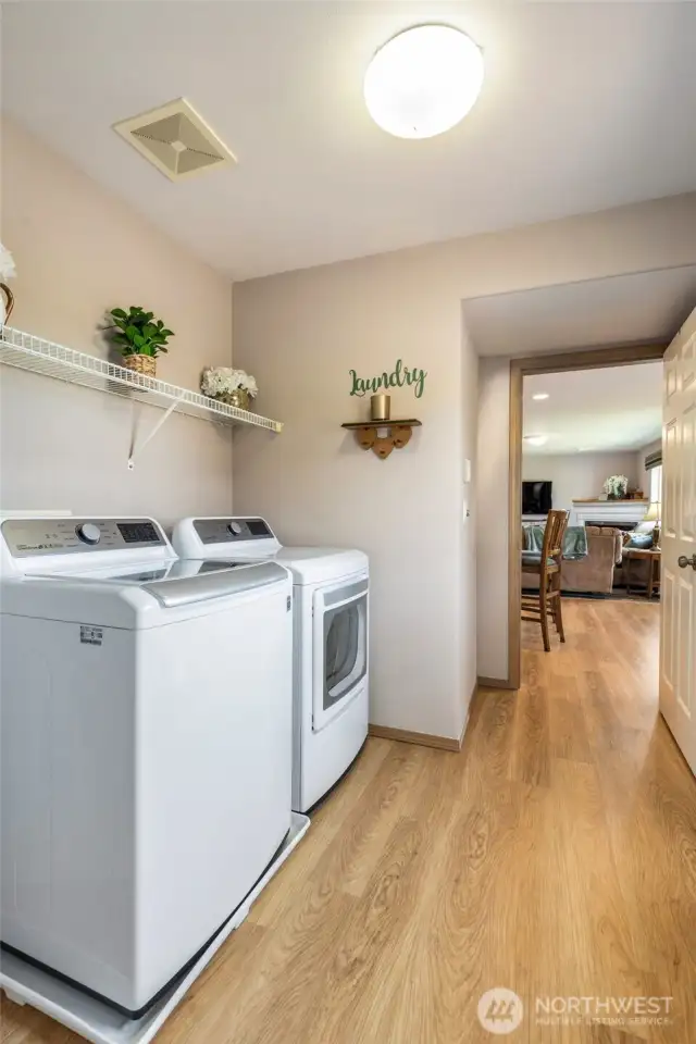 Utility room off garage and kitchen.