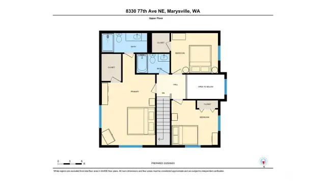 Upper floor floorplan