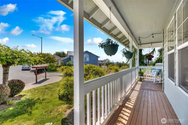 Country porch with amazing views!