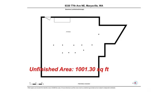 Huge unfinished basement, great space for storage!