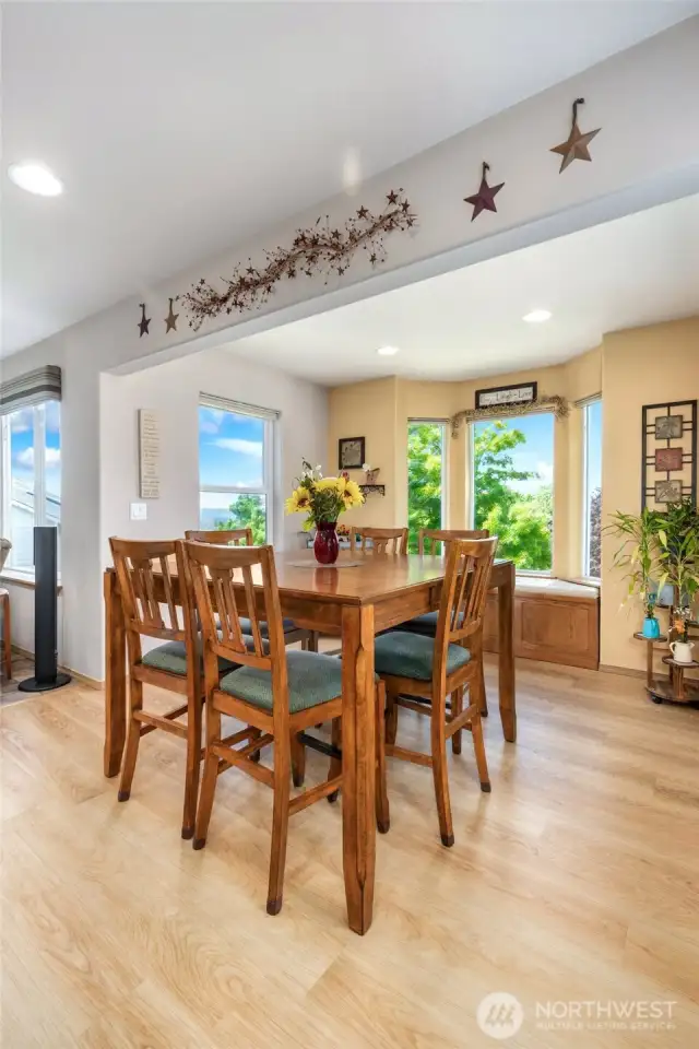 Bump out dining area surrounded by windows for natural light!