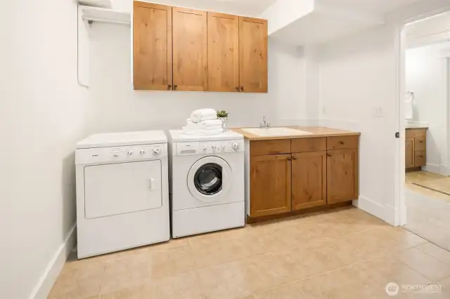 Laundry on lower level.