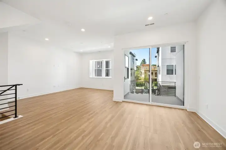 Open Concept living of actual home