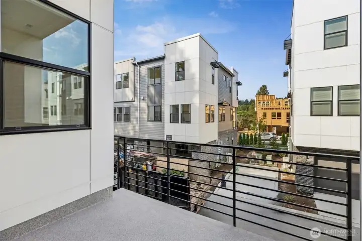 Covered patio of actual home