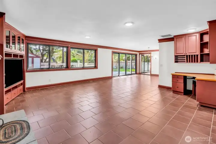 Office nook in the rear of living room
