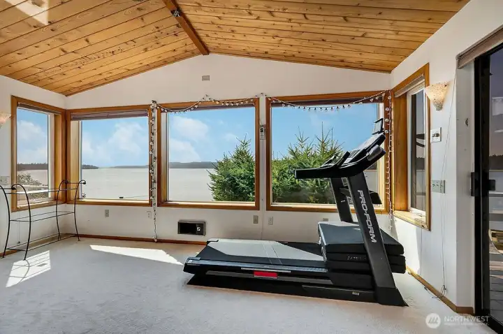 This space was used as an office and work out area.