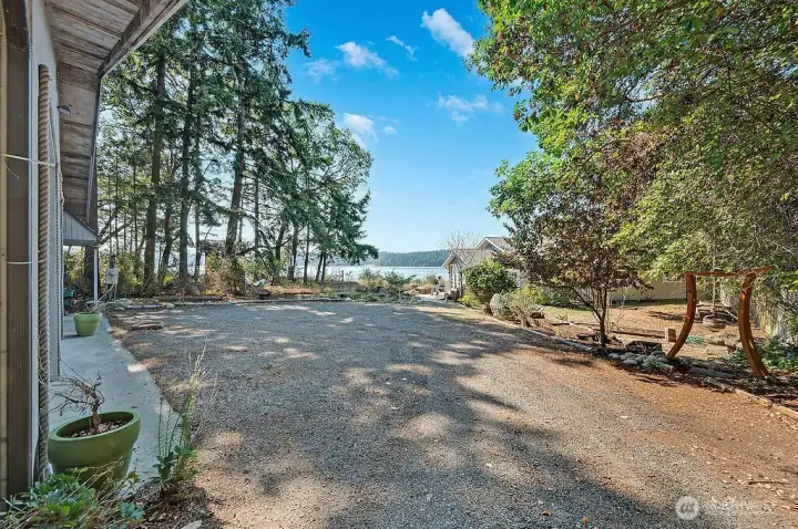 At the end of the private road, welcome home.