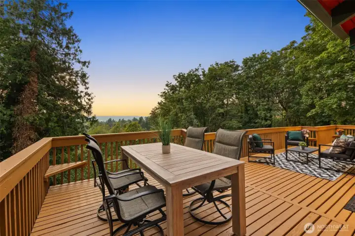 The deck wraps nearly the entire house, over 1000SF in total!!!