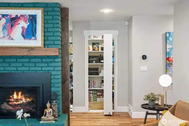 Pull the built-in to discovery the walk-in pantry