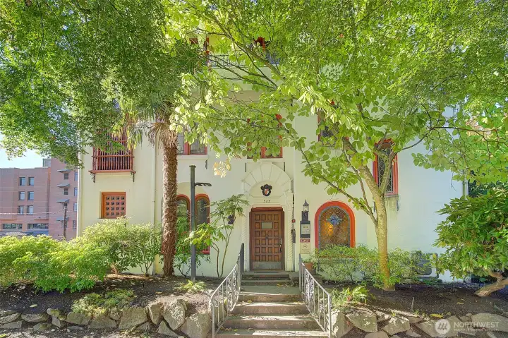 Rare and lovely Spanish exterior of this well established CH condo.