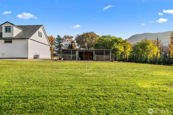 horse shelter and loafing shed