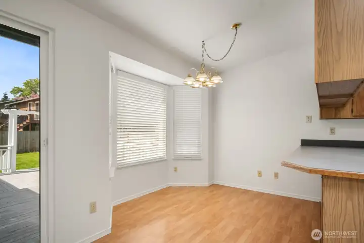 Eating are just off kitchen