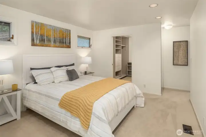 Primary Suite is separate from the 3 secondary bedrooms. Offers a large walk-in closet and ensuite.