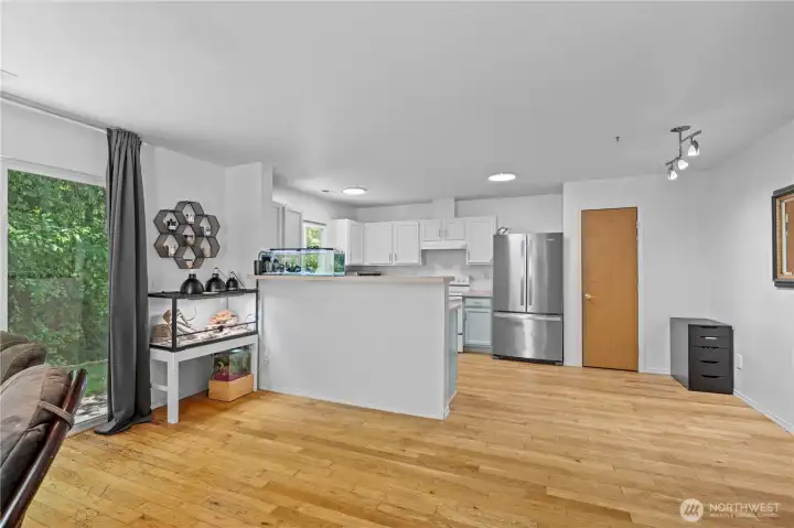 Eating Bar, Pantry and updated SS Fridge!