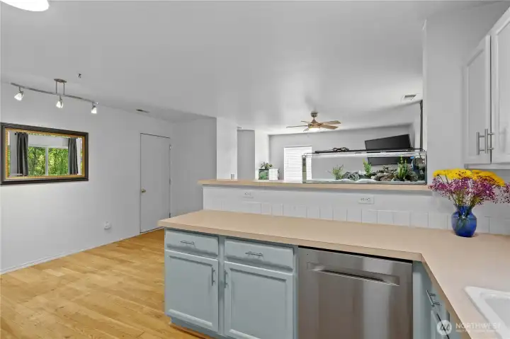 Lovely Great room concept allows for entertaining and ease in cooking and playing!