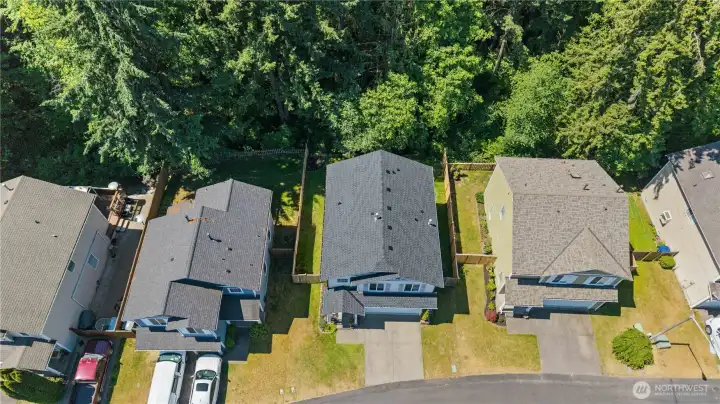 Overhead again. New roof and gutters just installed!